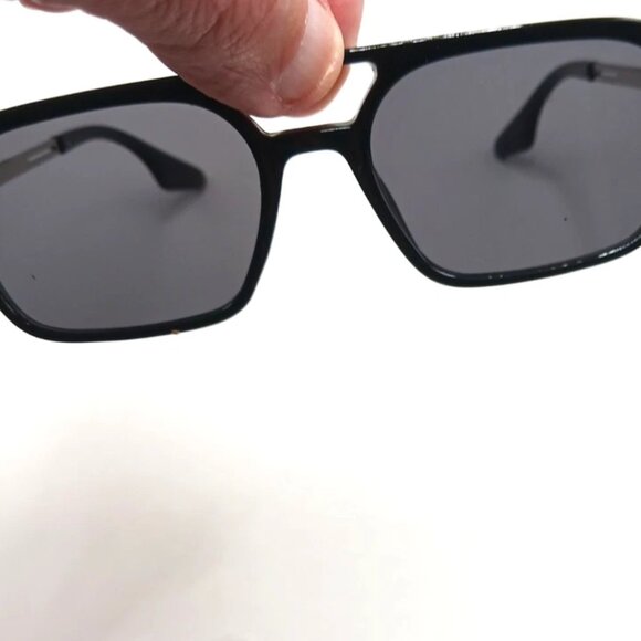 Avator Retro Style Sunglasses Black Frame Black Lenses UV400 New Unisex - Picture 5 of 7